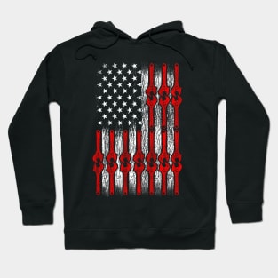 Unique American Flag Design for Plumbers Hoodie